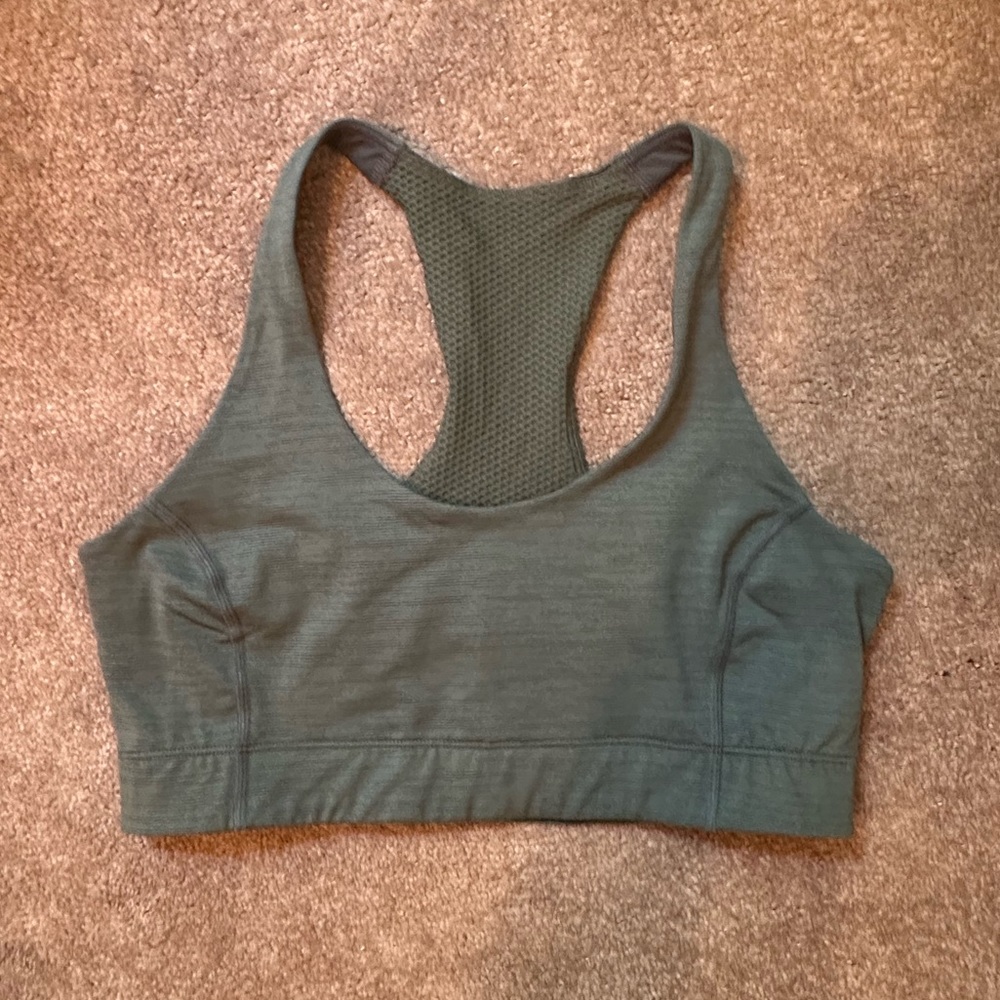 Outdoor Voices Olive Green Racerback Sports Bra